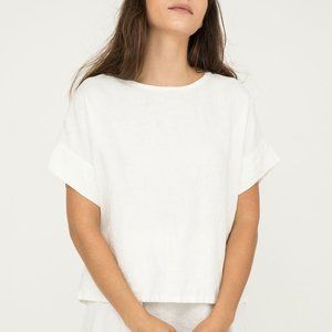 Elizabeth Suzann Georgia Linen Tee Top OS